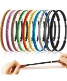 10 Pcs Sparkly Glitter Headbands Non Slip Running Headbands Elastic Girls Sports Velvet Fabric Stretchy Shiny Headbands Pack Fashion Hair Accessories for Teen Girl Women Party Favors (0.4 Inches/ 1 cm) 0.4 Inch (Pack of 10) - Buy Online on GoSupps.com