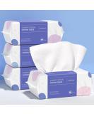 PoeticEHome Extra Thick Cotton Dry Wipes Disposable Face Towel Lint-Free Facial Tissue Cloths for Deep Cleansing & Makeup Cleaning Unscented 80 count (Pack of 4) - Buy Online on GoSupps.com
