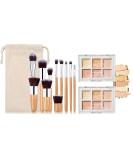 Professional Makeup Cream Contour Palette - 12 Color Concealer Set with Makeup Brush - Full Coverage Contouring Face Makeup Gift for Women - Buy Online on GoSupps.com