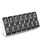 OPRET German 7-Day Pill Box with 14 Compartments - Weekly Medication Organizer with Removable Evening Compartments - International Shipping Available - Buy Online on GoSupps.com