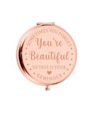 ZZP Birthday Gifts for Women - Compact Makeup Mirror for Sister, Daughter, Mom - Inspirational Gift for Girlfriend, Wife, Friend - Perfect Graduation or Christmas Present - Buy Online on GoSupps.com