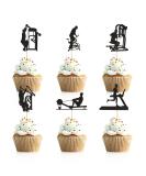 Donoter 24 Pieces Gym Cupcake Toppers Weight Lifting Cake Picks for Fitness Themed Birthday Party Decorations - Buy Online on GoSupps.com