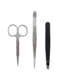 Honbay 3PCS Stainless Steel Tweezers Set for Eyebrow and Nose Hair - Point and Slant Tweezers with Eyebrows Scissor - Buy Online on GoSupps.com