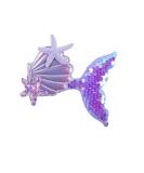 Mermaid Tail Hair Clip Pin with Sequins Fish Tail, Starfish, Shell Design - Purple | One Size - Buy Online on GoSupps.com