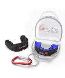 Redline Sportswear Pro Custom Molded Mouth Guard with Case - BPA Free Sports Mouthguard for Braces, Football, Hockey - Blue & Black | Youth to Adult Boxing Protection - Buy Online on GoSupps.com