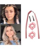Upgrade Your Heatless Curls with DIY Curling Rod Headband - Soft Silk Ribbon Rollers for Long Medium Hair - Pink - Buy Online on GoSupps.com