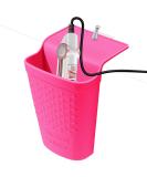 Silicone Holder for Curling & Flat Irons | Heat Resistant Pouch Organizer | Hot Pink | Hair Tool Accessory with Stainless Steel Hook - Buy Online on GoSupps.com
