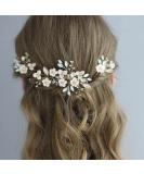 Shop Iyou Bridal Jewelry: Silver Flower Rhinestone Hair Crest & Pearl Accessories for Brides & Girls - 3 Piece Set - Buy Online on GoSupps.com