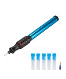 Electric Micro Engraver Pen Kit - Precision Engraving Tool for DIY Jewelry Making - Metal, Glass, Wood, Leather - Cordless with Diamond Tip Bit (Blue) - Buy Online on GoSupps.com