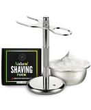 Premium Straight Razor Stand Kit | Shaving Bowl, Soap Puck, Razor Stand & Brush | Organize & Protect Your Razor | Ideal for a Clean Bathroom | Enhance Your Shaving Experience - Buy Online on GoSupps.com