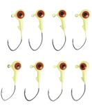 Strike King Mr. Crappie Jig Head 1 Oz - Chartreuse 1/32 oz (2 Pack) | Lazer Sharp Eagle Claw Hook | Freshwater Fishing Lures - Buy Online on GoSupps.com