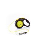 Flexi New NEON XS 3m Dog Leash for Dogs Up to 8kg - Black/Neon Yellow - Durable & Stylish - Buy Online on GoSupps.com