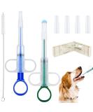 Hengxinc 2-Piece Tablet Giver for Cats | Pill Cutter & Cleaning Brush | Silicone Lace Pill Divider | Feeding Solution for Small Dogs & Cats | 2 Colors Available - Buy Online on GoSupps.com