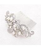 Yean Rhinestone Bride Wedding Hair Comb - Bridal Hair Accessory for Bridesmaids (Silver) - Buy Online on GoSupps.com