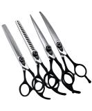 Fenice Peak 7.5 Professional Dog Grooming Scissors Set - Stainless Steel Shears for Pet Grooming Services - 4pcs Combo Set - Buy Online on GoSupps.com