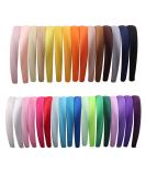 Candygirl Satin Covered Headbands Set - 0.8 Inch Wide DIY Ribbon Headbands for Girls and Women (33PCS) - Multi-Colored - Buy Online on GoSupps.com