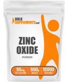 Zinc Oxide Powder 500g - Pure Zinc Supplement - Immune Support - 50mg per Serving - BulkSupplements.com - Buy Online on GoSupps.com