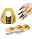 KINGMAS 100 Pcs Nail Art Form Guide Stickers - Horseshoe-Shaped Tips for Acrylic and Gel Nail Extensions - Buy Online on GoSupps.com