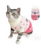 Shop Hillylolly Winter Pullover Cat Sweater Warm & Stylish Knitting Clothing for Cats Pink Strawberry Design - Buy Online on GoSupps.com