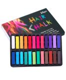 Hair Chalk 24 Colors Set Non-Toxic Temporary Hair Color Chalk Dye Soft Pastels for Women and Girls Hair - Buy Online on GoSupps.com