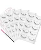 Gemerry 25 Pairs of Self-Adhesive Practice Eyelashes for Beginners | Includes 7 Pads & 1 Brush | Perfect for Eyelash Extensions - Buy Online on GoSupps.com