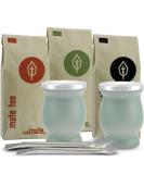 Buy Organic Ca mate Tea Set - 3 Types of Mate Double-Walled Cups & Bombillas - Perfect for International Shipping - Buy Online on GoSupps.com