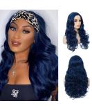 Shop Blue Long Wavy Wigs for Women | Synthetic Curly Heat Resistant Costume Wigs for Halloween Parties - Buy Online on GoSupps.com