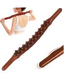 Premium Wood Therapy Massage Roller Stick - 31 Pearl Lymphatic Drainage Tool for Muscle Pain Relief & Body Shaping - Buy Online on GoSupps.com