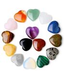 XIANNVXI 15 Pcs Healing Crystals Heart Stones - Natural Reiki Chakra Gemstones Set - Buy Online on GoSupps.com