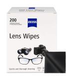 Zeiss Lens Wipes and Cleaning Cloth Pack - Pre-Moistened Individually Wrapped Alcohol Wipes for Coated Glass on Glasses Binoculars Sunglasses Camera Lenses Scopes - 200 Count Wipes & Cleaning Cloth - Buy Online on GoSupps.com