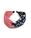 Patriotic USA Flag Knotted Headband - Red, White, and Blue Stars and Stripes - Buy Online on GoSupps.com