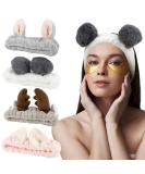 AHONEY Animals Ears Headbands  Cute Makeup Spa Fuzzy Skincare Headband for Washing Face Headband for Women Girls Coral Fleece Elastic Hair Band Cosplay Makeup Party  4Pcs 02 Classic - Buy Online on GoSupps.com