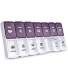 Buy Auvon 7-Day Tablet Box - Handy Pill Organizer for Medications Vitamins & Supplements (Violet) - International Shipping Available - Buy Online on GoSupps.com