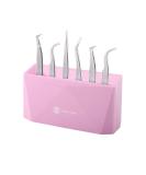 Pink Tweezer Holder for Eyelash Extensions - 6 Hole Stand for Lash Tools & Supplies - Buy Online on GoSupps.com