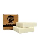 Ibinpur White Olive Oil Soap 2x90g - Natural Perfume-Free Allergen-Free Nourishing Soap for Skin Hair & Shave - Eco-Friendly Plastic-Free Packaging - Buy Online on GoSupps.com