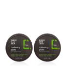 Every Man Jack Men's Hair Styling Thickening Paste Twin Pack - Medium Hold Matte Finish - Fragrance Free - 3.4oz x 2 - Buy Online on GoSupps.com