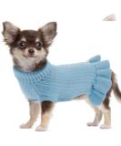 Alagirls Classic Turtleneck Dog Sweater - Soft Breathable Dog Clothing for Chihuahua | Warm Holiday Coat for Pets - XXLarge Blue - Buy Online on GoSupps.com