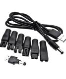 7-Piece 5V USB Charger Adapter Set for Hair Cutting & Grooming Devices - Universal Compatibility | International Shipping - Buy Online on GoSupps.com