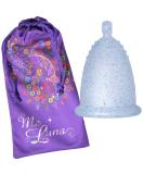 Me Luna Menstrual Cup Classic - Blue Glitter Size M | Eco-Friendly & Comfortable Period Solution - Buy Online on GoSupps.com