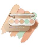 FOCALLURE GoldenAge 5-in-1 Concealer Palette - Multi-Use Color Correcting & Contour for Dark Circles | International Shipping Available - Buy Online on GoSupps.com