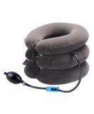 RUNZI Cervical Neck Traction Device Inflatable Neck Stretcher, Easy to Use for Chronic Neck and Shoulder Pain Relief Traction Spine Alignment, Neck Cervical Brace Grey - Buy Online on GoSupps.com