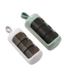 Travel Pill Box - Compact Vitamin Organizer for On-the-Go Dosing | Fresh Green & Minimalist White Design - Buy Online on GoSupps.com