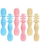 Vicloon Silicone Baby Spoon Set - 6Pcs Easy Grip Utensils for Self Feeding & Weaning - Soft Toddler Cutlery Kit in Blue/Pink/Yellow - Buy Online on GoSupps.com