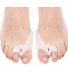 PediMend 2X Silicone Gel Toe Separator for Big Toe Alignment & Bunion Protection - Toe Straightener & Alignment Support - Unisex Foot Care (White) - Buy Online on GoSupps.com