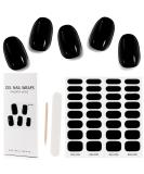 Kalolary 32PCS Waterproof Black Gel Nail Polish Strips | Adhesive Full Wrap Stickers with File and Stick | UV/LED Lamp Required - Buy Online on GoSupps.com