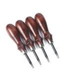 WUTA 4pc Leather Edge Bevelers Set - High Carbon Steel Skiving Tools for Keen Edge Cutting in Leathercraft (0.8mm+1mm+1.2mm+1.4mm) - Buy Online on GoSupps.com