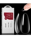 Rosalind Almond Nail Tips - 264pcs Clear Gel Full Cover for Nail Art | Medium Soft Tips | 12 Sizes Included - Buy Online on GoSupps.com