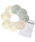 Haakaa All-Day Reusable Nursing Pad Set - 8 Washable Bamboo Breast Pads for Leakproof Breastfeeding Perfect for Pumping & Postpartum Care - Includes Laundry Bag - Buy Online on GoSupps.com