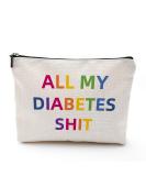 Diabetic Supplies Travel Bag Gift Set: Glucose Meter Case, Log Book, Alert Stickers - Funny Diabetes Gifts for Type 1 Grandparents - Buy Online on GoSupps.com