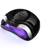 168W Aokyom UV LED Nail Dryer Lamp - Smart Timer LCD Display & Sensor for Gel Nail Polish - Black Silver Noble - Buy Online on GoSupps.com